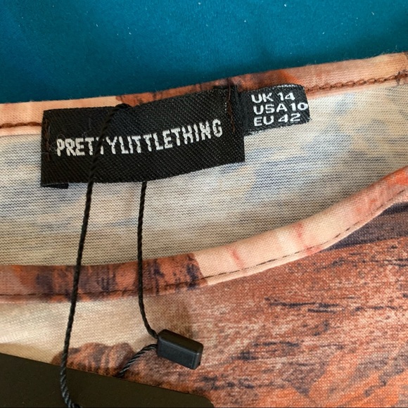 plt brown desert tie ruched top - Picture 3 of 6